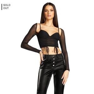 I.AM.GIA Mesh Long Sleeve Top